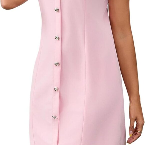 Dresses & Skirts - Sleeveless Bodycon Dress Women Polyester Spandex Business Casual Elegant